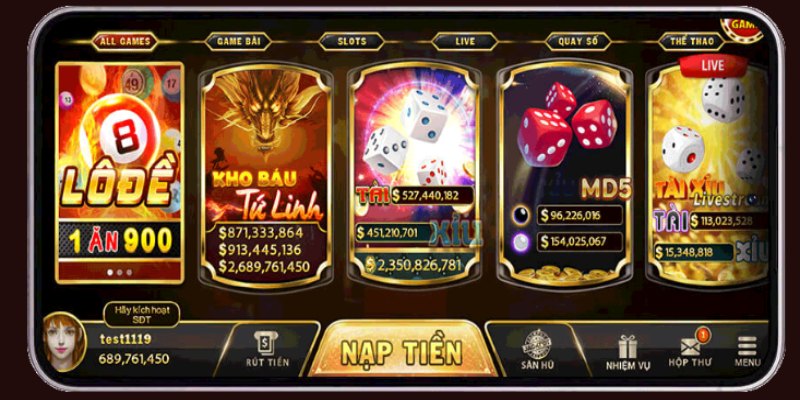 Trải nghiệm kho game đa dạng và phong phú